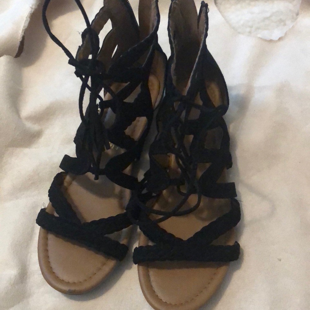 black sandals